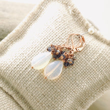 Load image into Gallery viewer, TN Opalite Lavender Earrings (Copper)