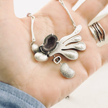 Load image into Gallery viewer, OK - Baby Tobasco Geode & Tourmaline Necklace (SS)