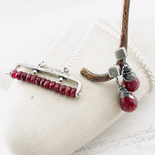 Load image into Gallery viewer, TN Petite Ruby Square Post Earrings (SS)