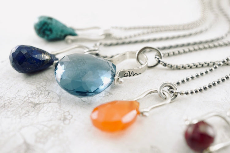Petite Swings - Natural Turquoise  Swivel Drop Pendant