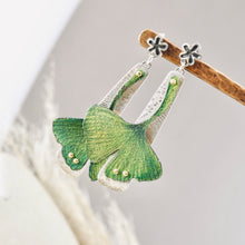 Load image into Gallery viewer, RH - Verdant Gingko Earrings (SS posts) CUSTOM ORDER