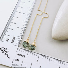 Load image into Gallery viewer, TN Green Amethyst U-Threader Earrings (GF)