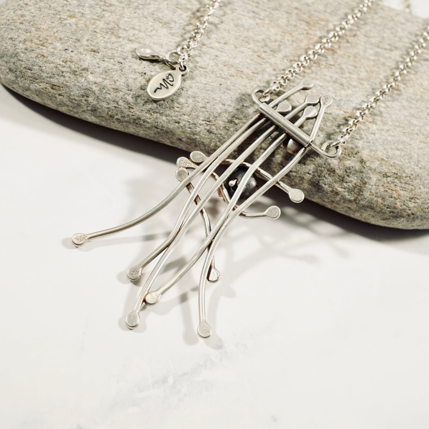 Whimsical Trellis Coral Necklace