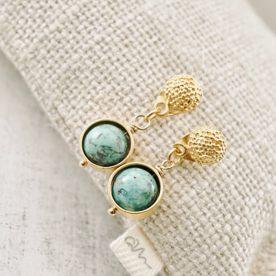 Petite Poppy Post Turquoise Earrings
