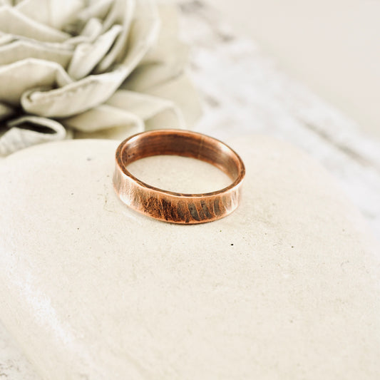 Silver Grass Thin Copper Band