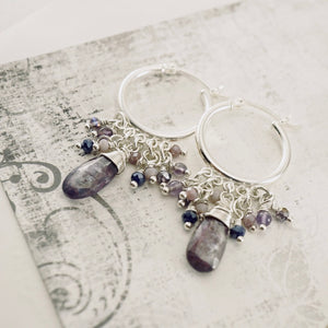 TN Purple Kyanite Hoop Earrings (SS)