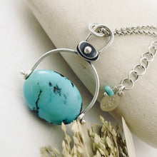 Load image into Gallery viewer, Petite Swings - Natural Turquoise Swivel Drop Pendant (Sterling)