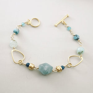 TN Amazonite & Gold Bracelet (Gold Vermeil)
