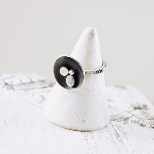 LS - Silver Nest Ring SS (Thin Band) (Sizes 5.5, 7.5)