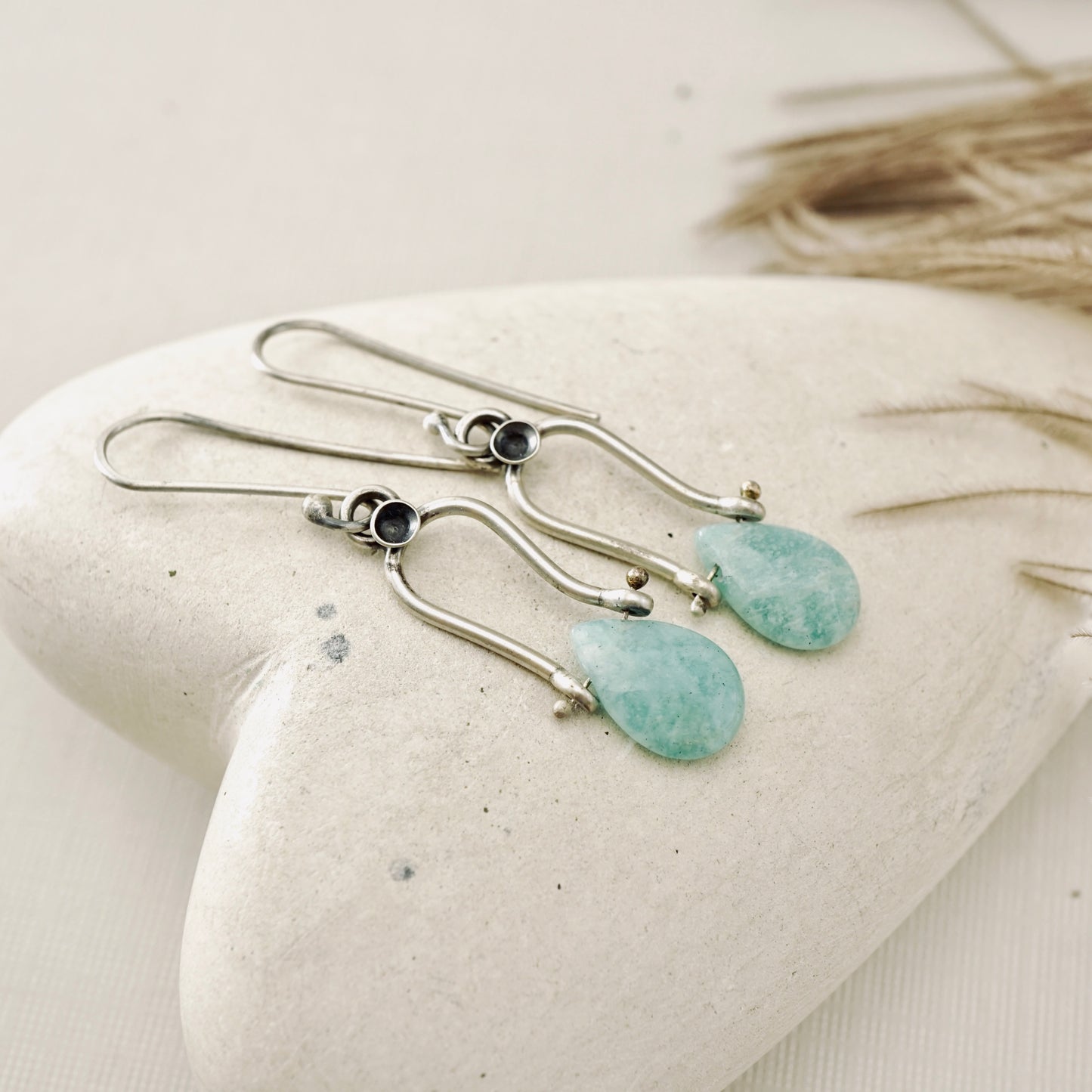 Petite Swings Amazonite Earrings