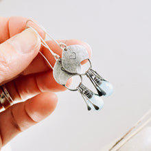 Load image into Gallery viewer, Chalcedony Crescent Earrings