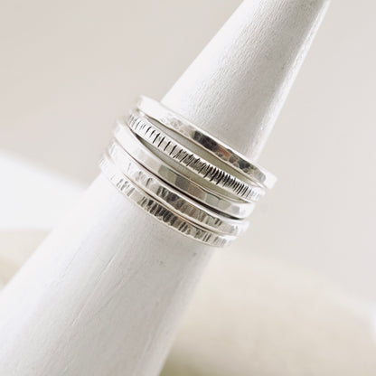 Stackable Textured Ring