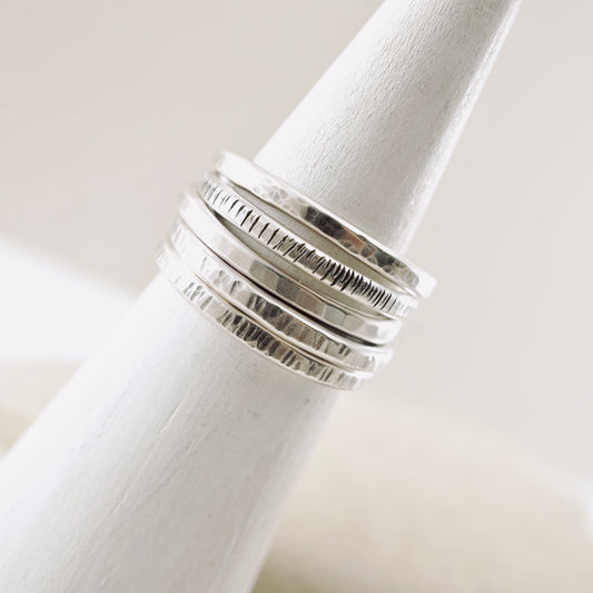 Stackable Textured Ring