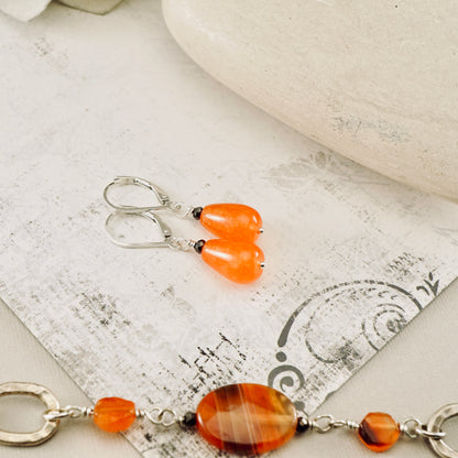 Carnelian Drop Earrings