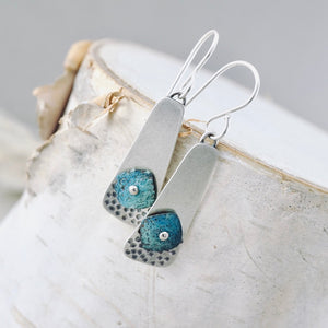 RH - Retro Petite Square Tapered Earrings (Turquoise & Sky)