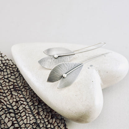 Peace Lily Textured Earrings