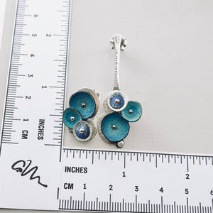 RH - Ocean Blue Asymmetrical Earrings (SS posts) CUSTOM ORDER