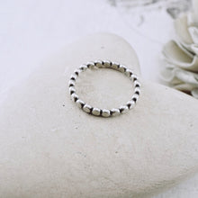 Load image into Gallery viewer, LS – Beaded Stacking Ring (SS) (Sizes: 6, 7.5, 8.5)