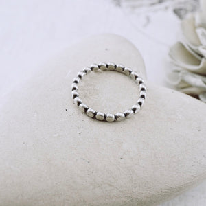 LS – Beaded Stacking Ring (SS) (Sizes: 6, 7.5, 8.5)