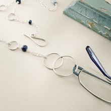 Load image into Gallery viewer, TN Lapis &amp; Blue Kyanite Optical Holder / Necklace (SS)
