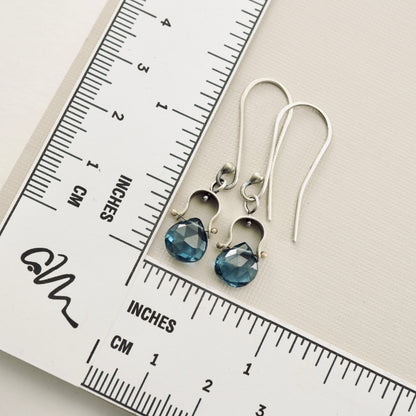 Petite Swings London Blue Topaz Earrings