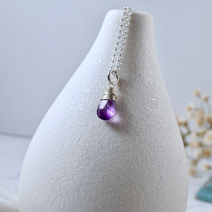 Petite Amethyst Drop Pendant