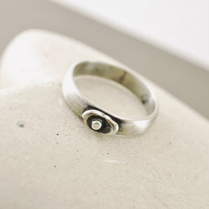 Stackable - Organic Water Cast Ring (Sterling - 7.5)