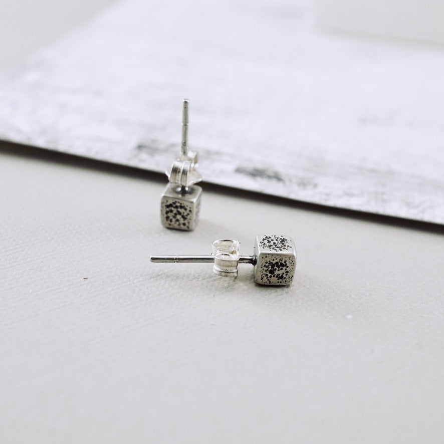 Mini Love Cubes Stud Earrings