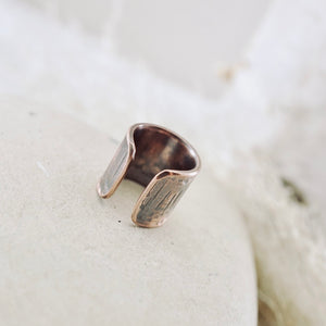 AM Forest Texture Ear Cuff (Copper)