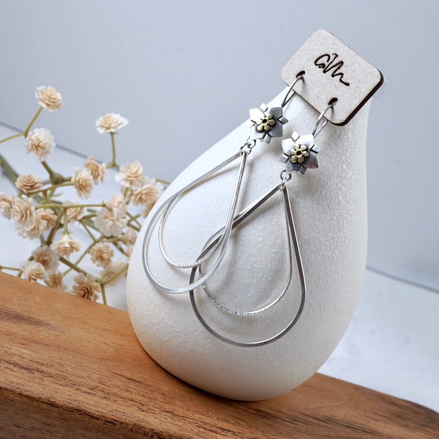 Double Teardrop Blossom Earrings