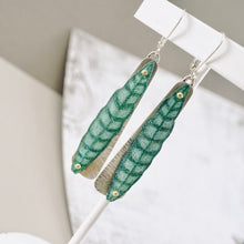 Load image into Gallery viewer, RH - Tropical Leaf Tapered Drop Earrings (Tropical Green)