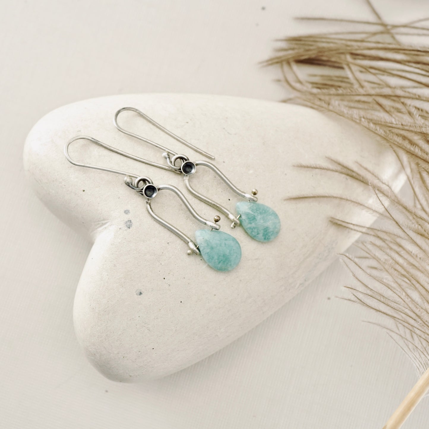 Petite Swings Amazonite Earrings