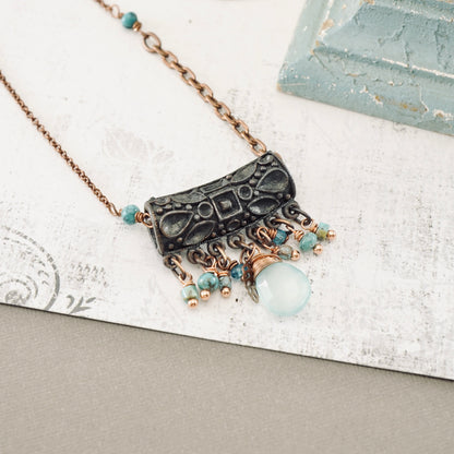 Copper Chalcedony Pendant