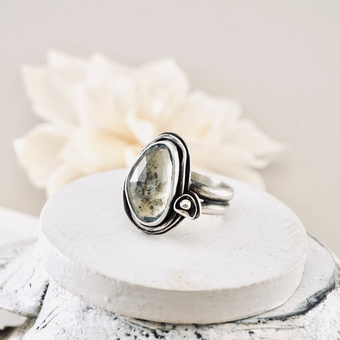 Moss Aquamarine Ring (size 6.5)