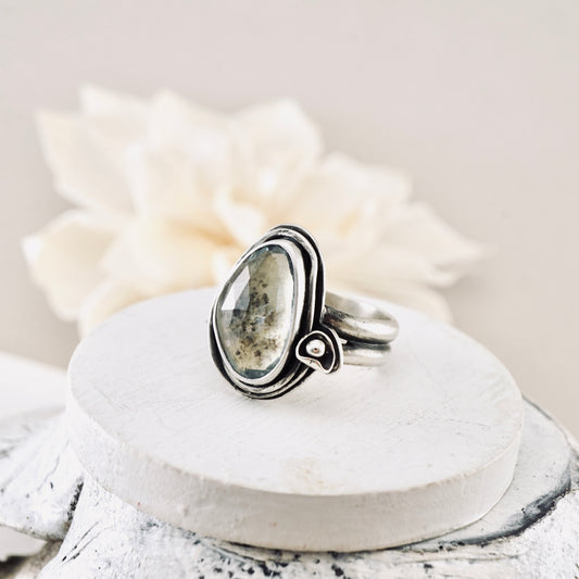 Moss Aquamarine Ring (size 6.5)