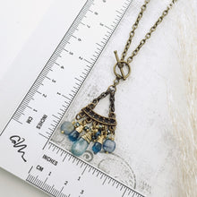 Load image into Gallery viewer, TN Blue Kyanite &amp; London Blue Topaz Pendant (Brass)