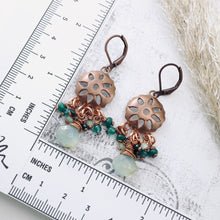 Load image into Gallery viewer, TN Green Mexican Sun Chandelier Earrings (Copper)
