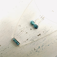 Load image into Gallery viewer, TN Turquoise Petite Bar Necklace (Sterling Silver)
