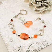 Load image into Gallery viewer, TN Carnelian Agate Bracelet (Sterling)