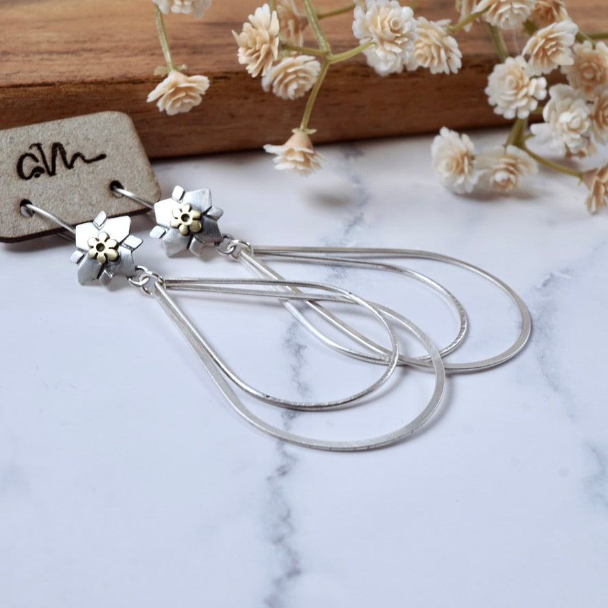 Double Teardrop Blossom Earrings