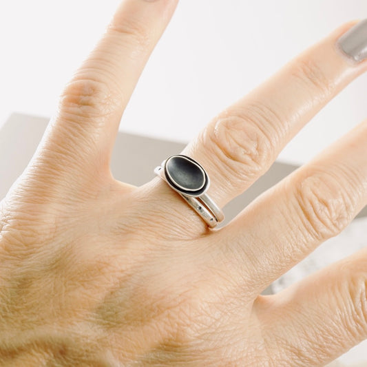 Stackable Nesting Oval Pod Ring