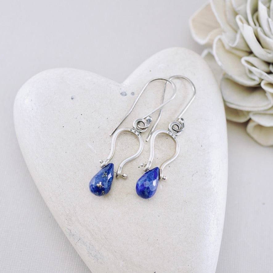 Petite Swings Lapis Drop Earrings
