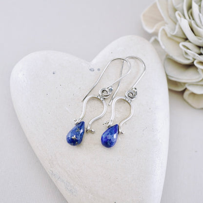 Petite Swings Lapis Drop Earrings