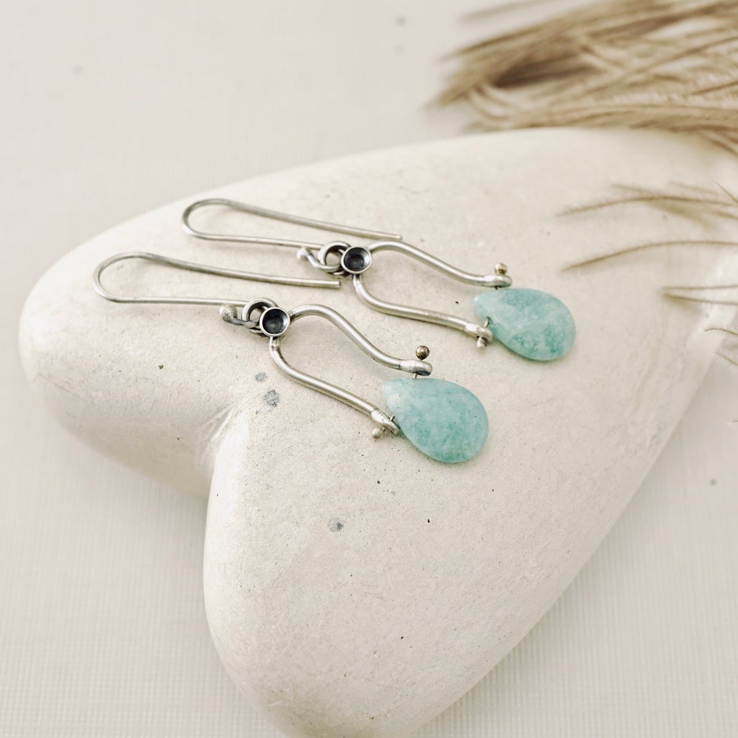 Petite Swings Amazonite Earrings