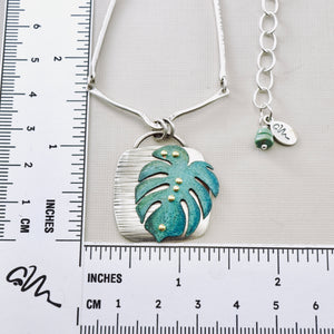 RH - Aqua Monstera Pendant (SS)