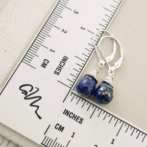 TN Lapis Drop Earrings (Sterling Silver)
