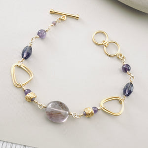 TN Amethyst & Gold Bracelet (Gold Vermeil)