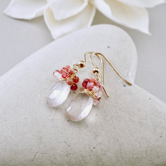 Rose Quartz Nested Earrings