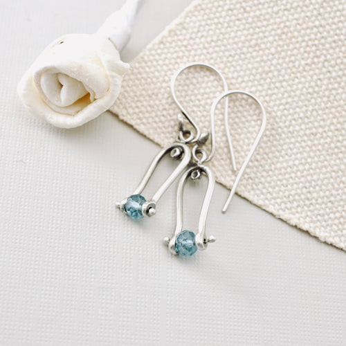 Petite Swings - Blue Topaz Petite Earrings (Sterling Silver)