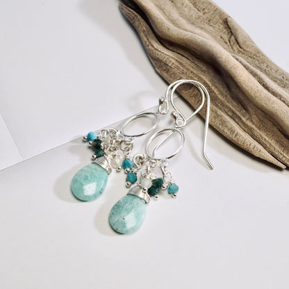 Amazonite Petite Chandelier Earrings